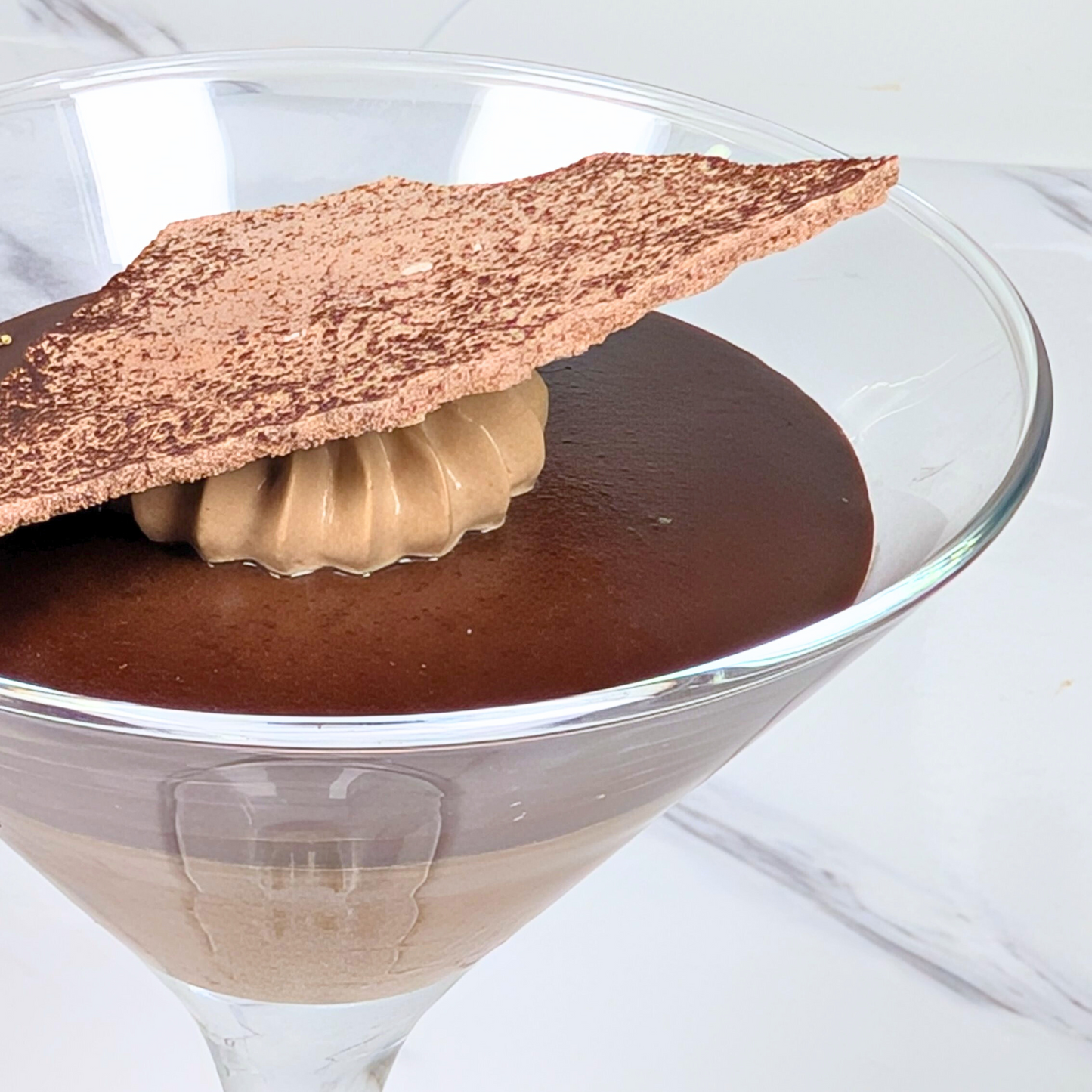 Chocolate Praline Martini Glasses