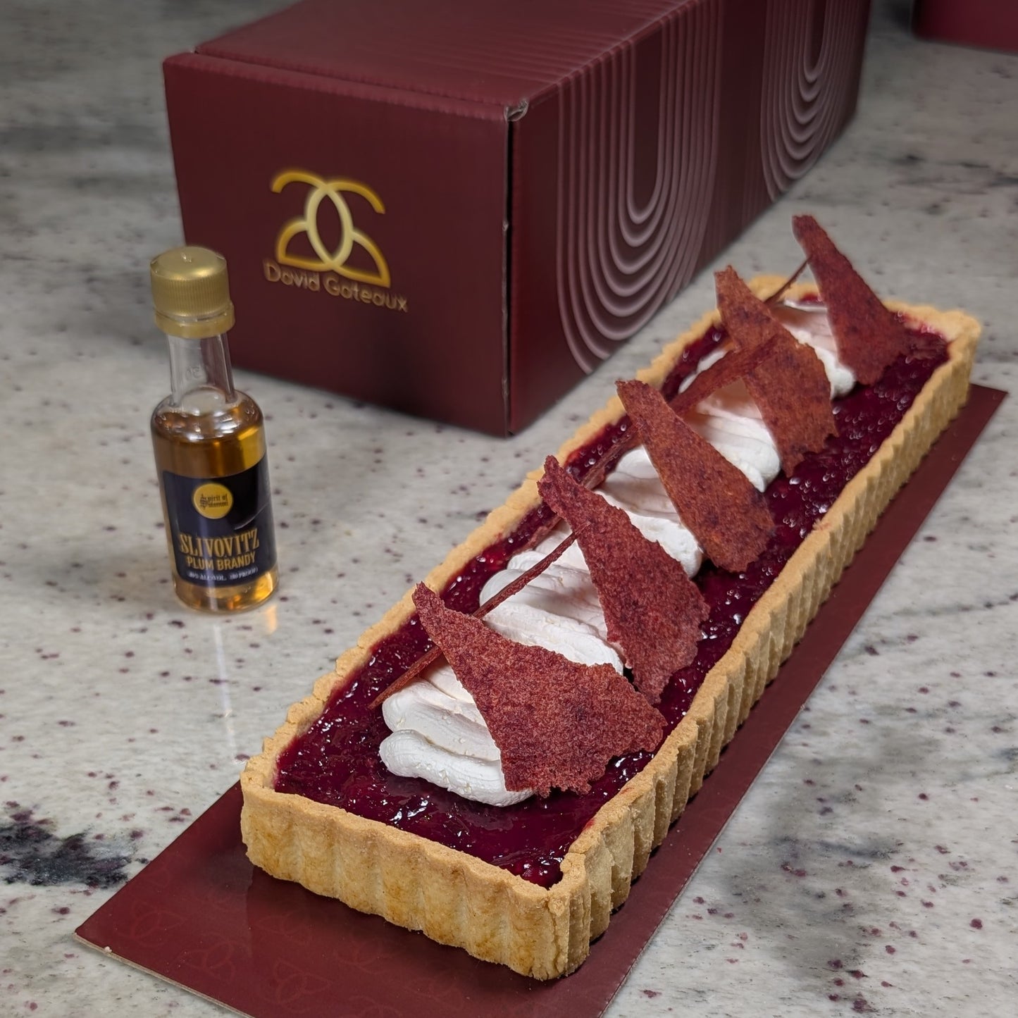 Tart with Mini Bottle