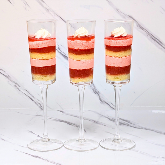 Strawberry Shortcake Flute Glasses