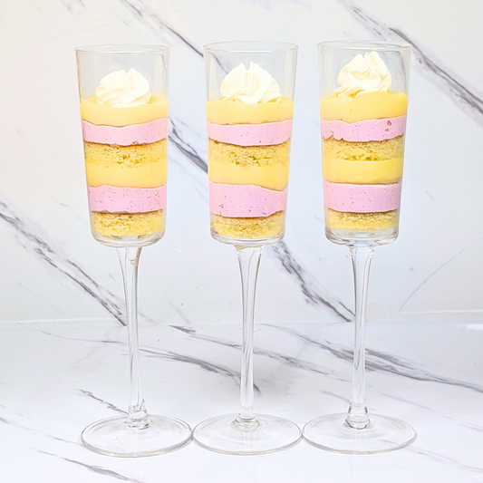 Lemon Blueberry Flute Glasses